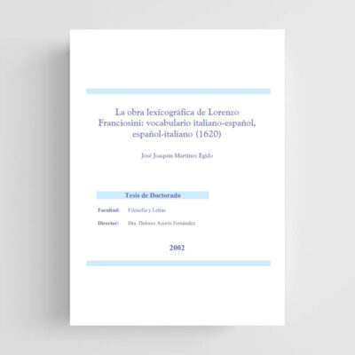 کتاب La obra lexicográfica de Lorenzo Franciosini