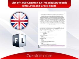 دانلود کتاب List of 1,000 Common SAT Vocabulary Words with Latin and Greek Roots