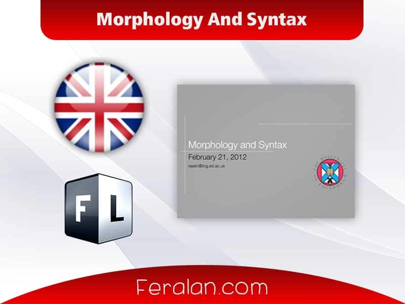 Morphology And Syntax