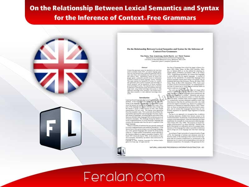 On the Relationship Between Lexical Semantics and Syntax