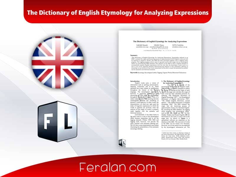 The Dictionary of English Etymology for Analyzing Expressions